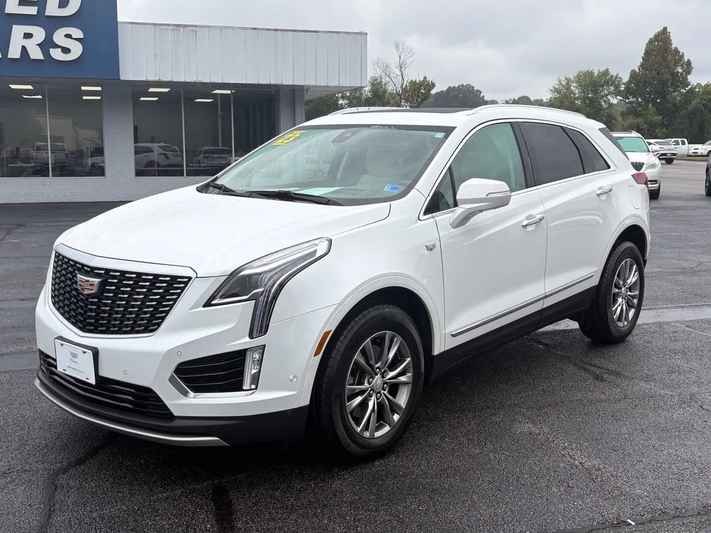 Used 2023 CRYSTAL WHITE TRICOAT Cadillac AWD Premium Luxury image 2