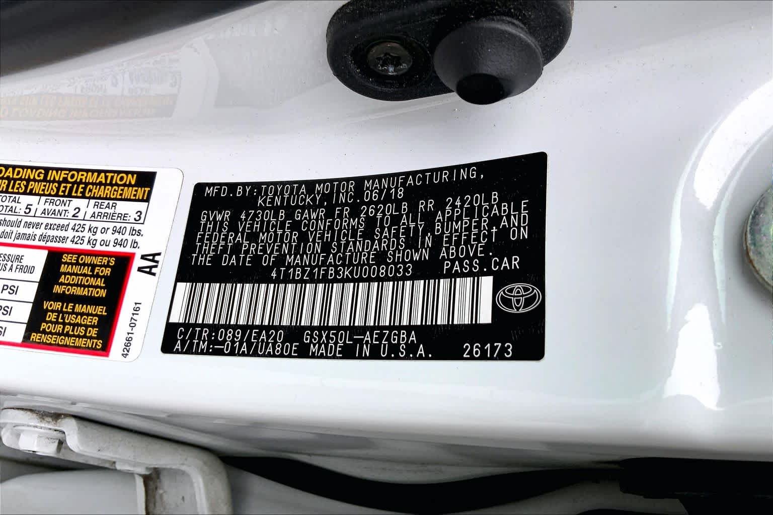 Used 2019 Wind Chill Pearl Toyota XLE image 37