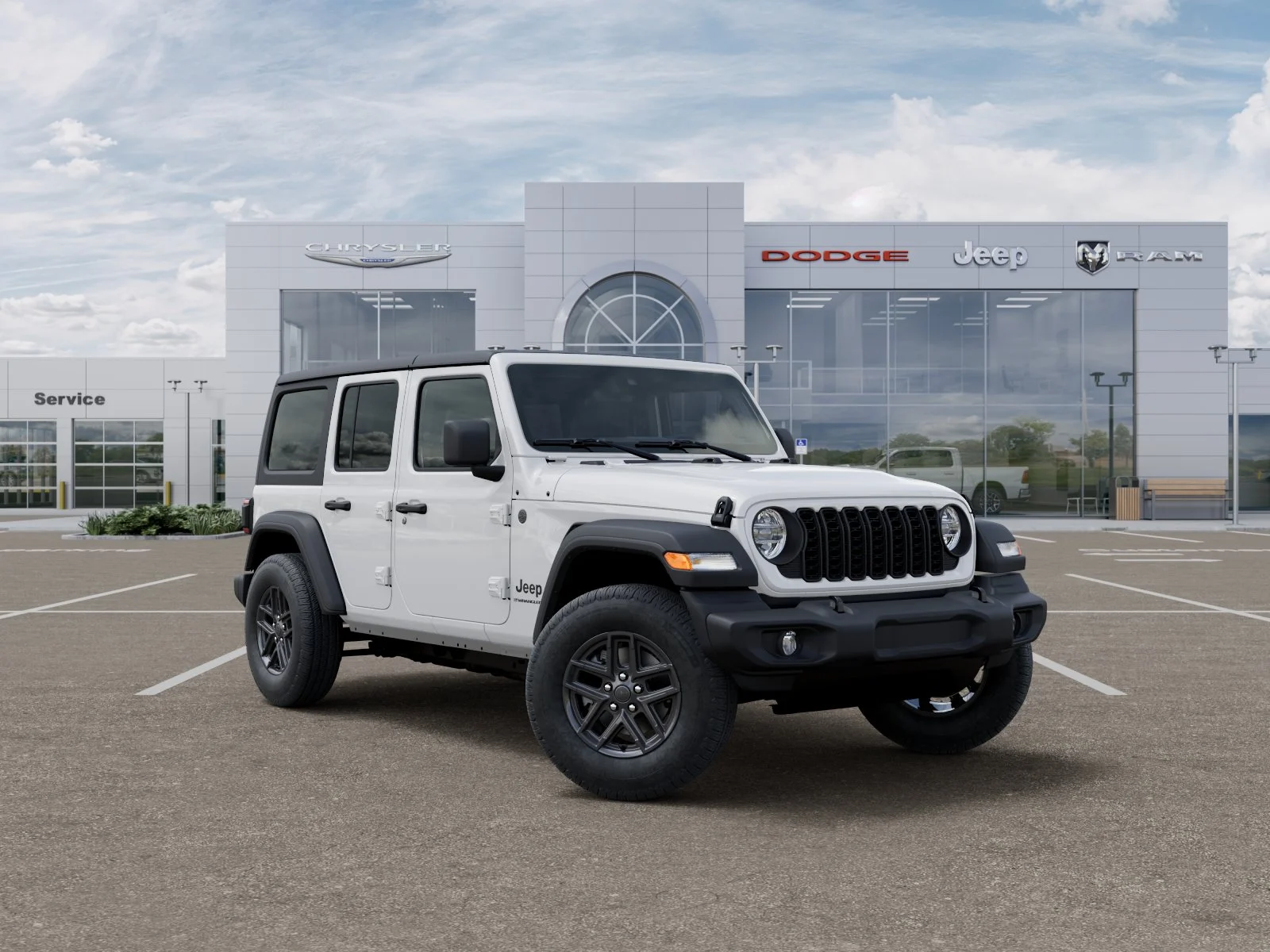 New 2026 Bright White Clear-Coat Exterior Paint Jeep Sport S image 31