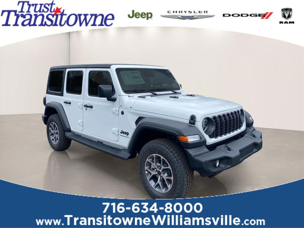 New 2026 Bright White Clear-Coat Exterior Paint Jeep Sport S image 1