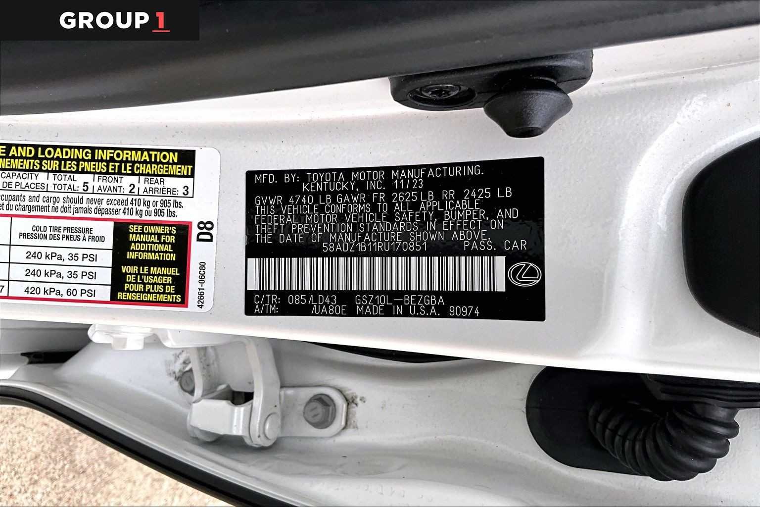 Certified Used 2024 Eminent White Pearl Lexus  image 34