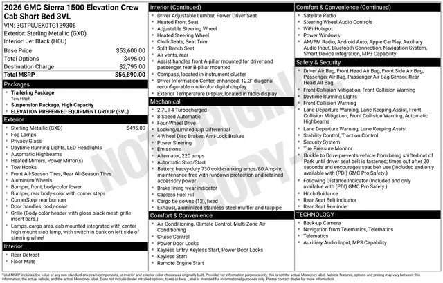 Certified Used 2026 Sterling Metallic GMC Elevation image 35