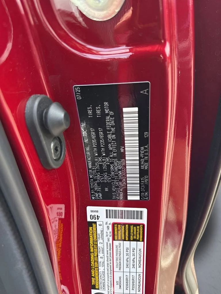 Used 2025 Ruby Flare Pearl Toyota LE image 36