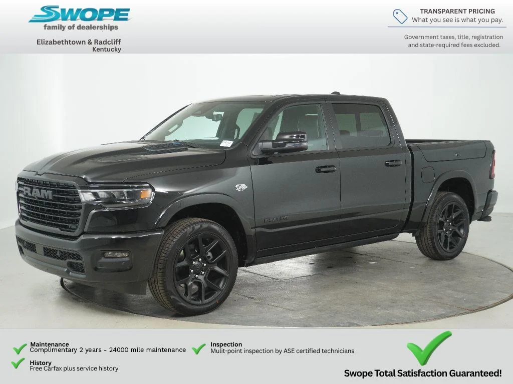 New 2026 Diamond Black Crystal Pearl-Coat Exterior Paint RAM Laramie image 7