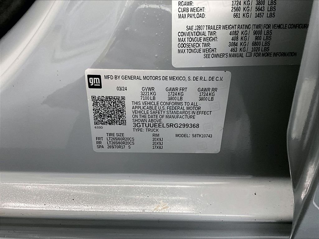 Used 2024 Thunderstorm Gray GMC AT4 image 35
