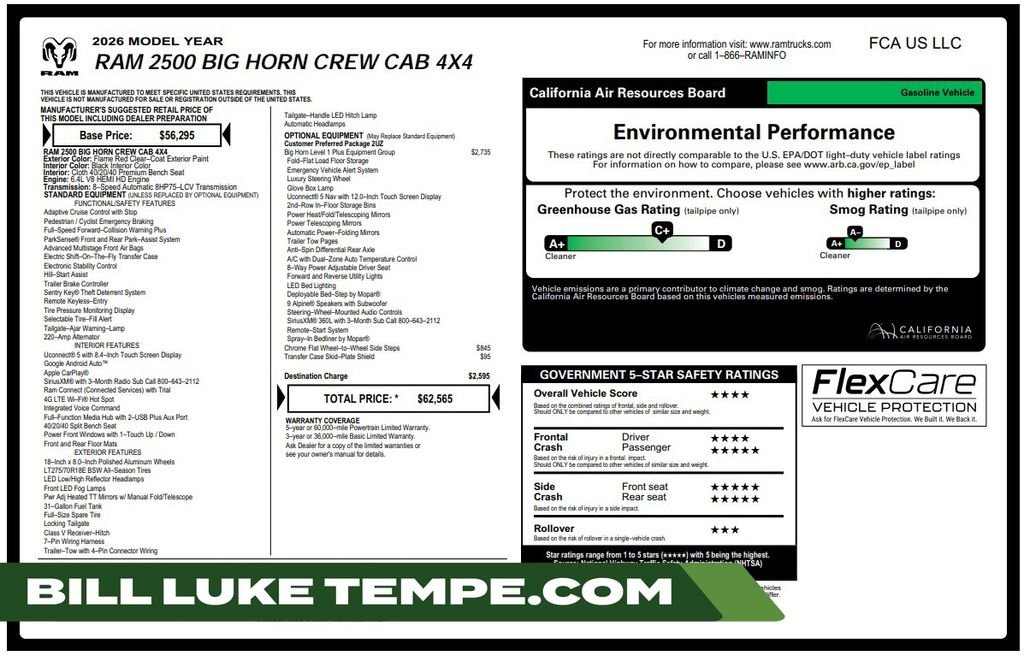 2026 RAM 2500 Big Horn 4X4 Crew Cab SWB's photo