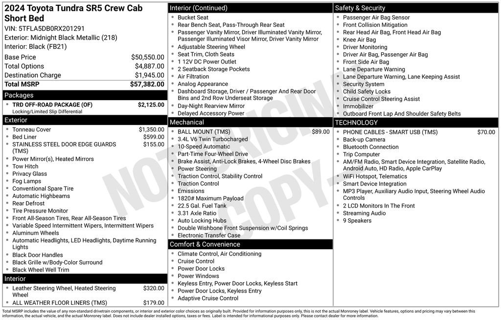 Used 2024 Black Toyota SR5 image 34