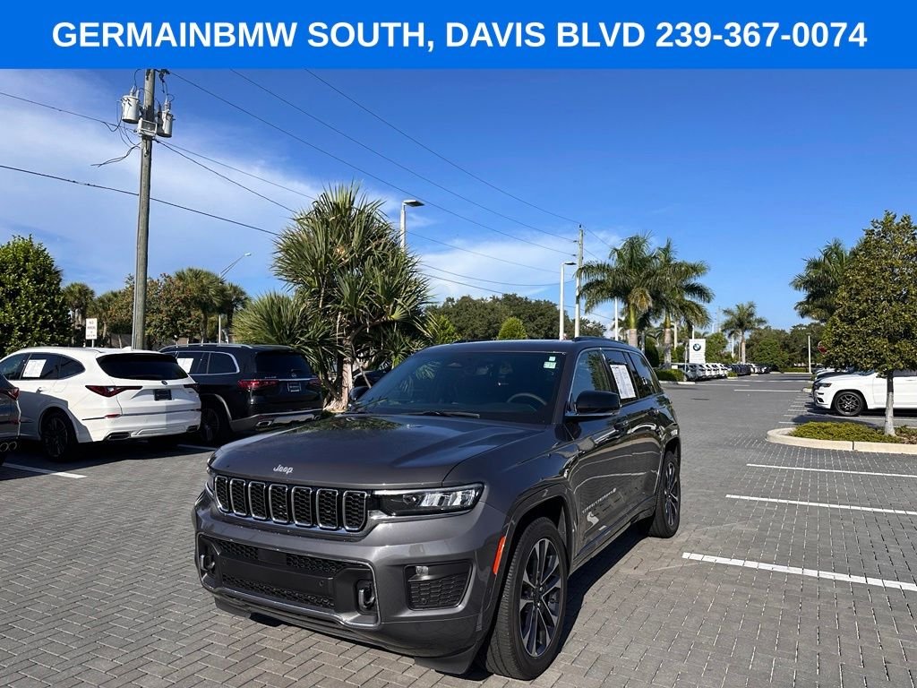 Used 2021 Bright White Clearcoat Jeep Overland image 1