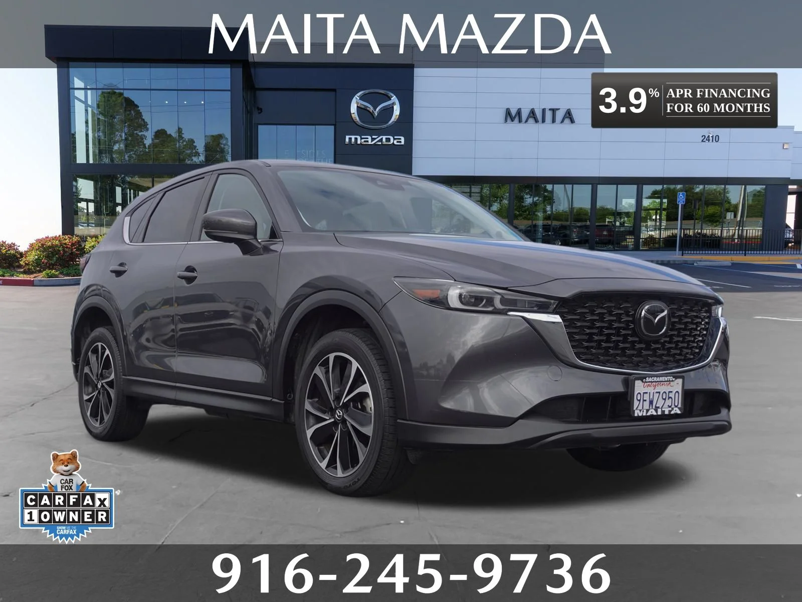 Certified Used 2023 Machine Gray Metallic Mazda 2.5 S Premium Package image 1
