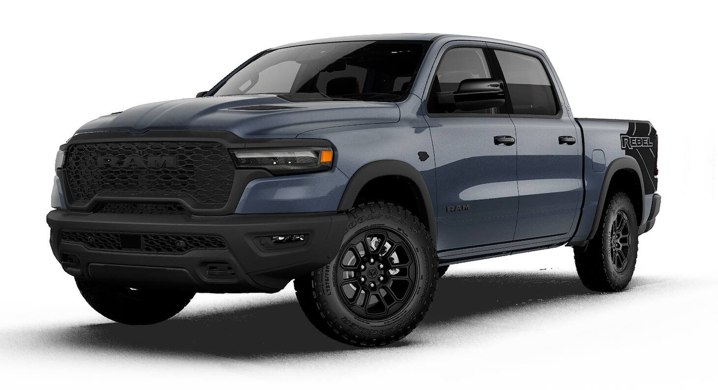 New 2027 Forged Blue Metallic Exterior Paint RAM REBEL image 1