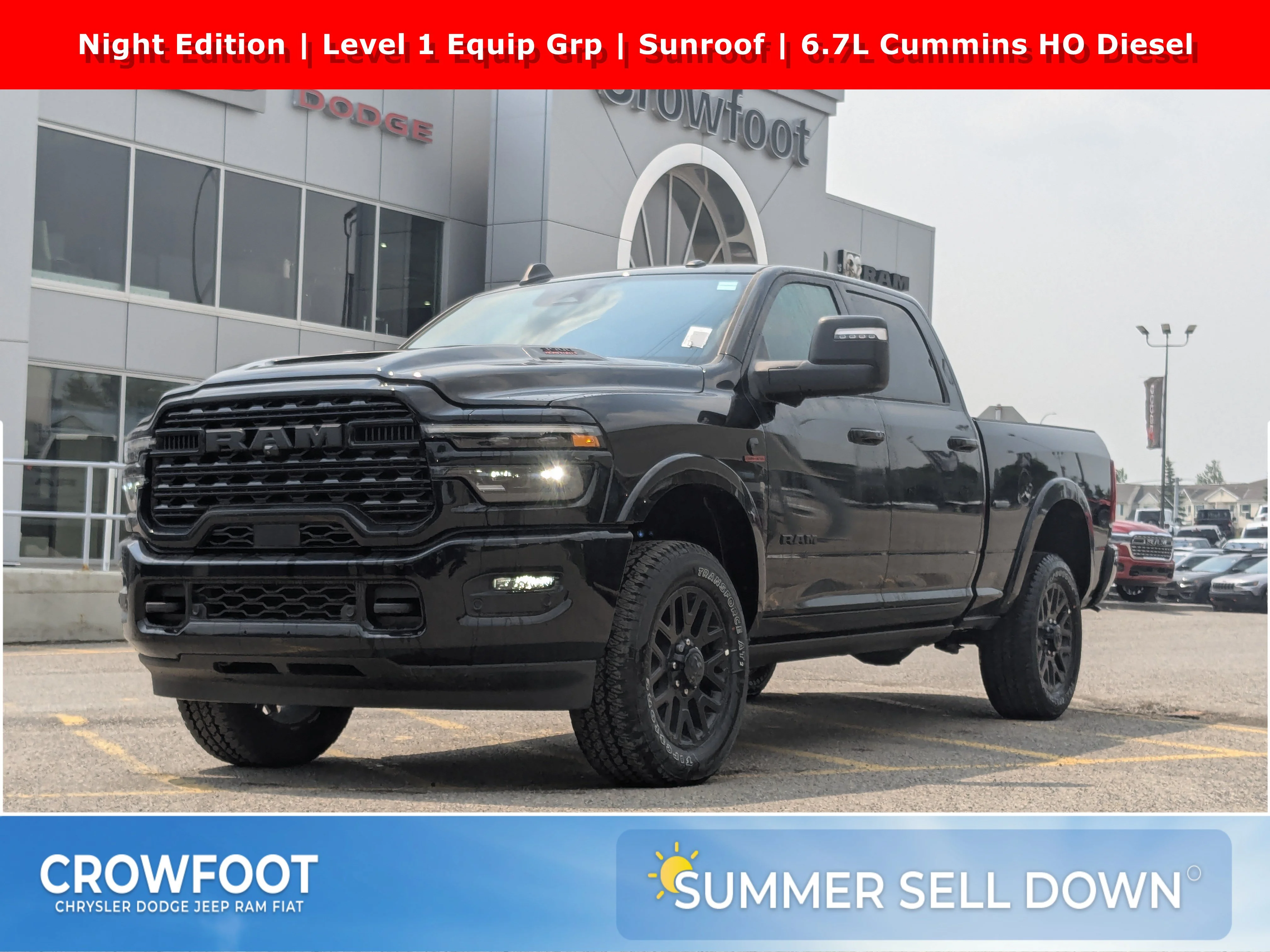 New 2026 Black RAM Limited - - 4x4 - Night Edition - Limited Level 1 Equip Grp - Power Sunroof & More! image 1