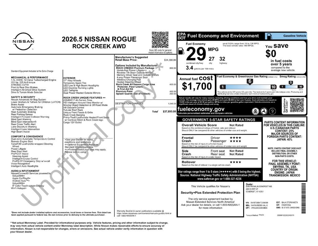New 2026 Beige/tan Nissan Rock Creek image 24