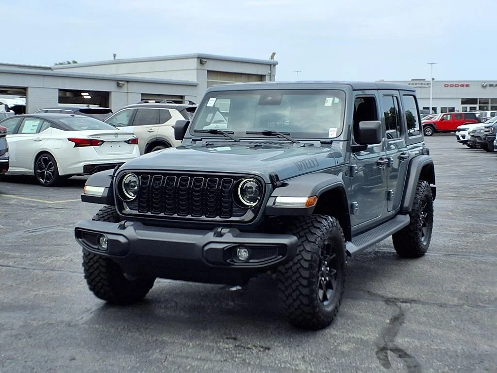Used 2024 Jeep Wrangler 4-Door Willys with VIN 1C4PJXDG4RW267440 for sale in Kansas City
