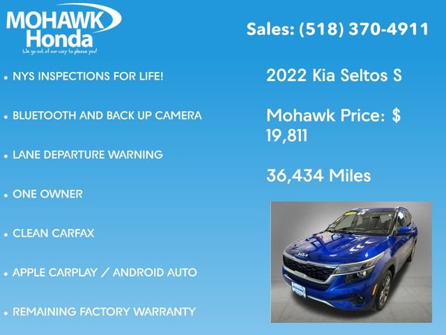 Used 2022 Neptune Blue Kia S image 7