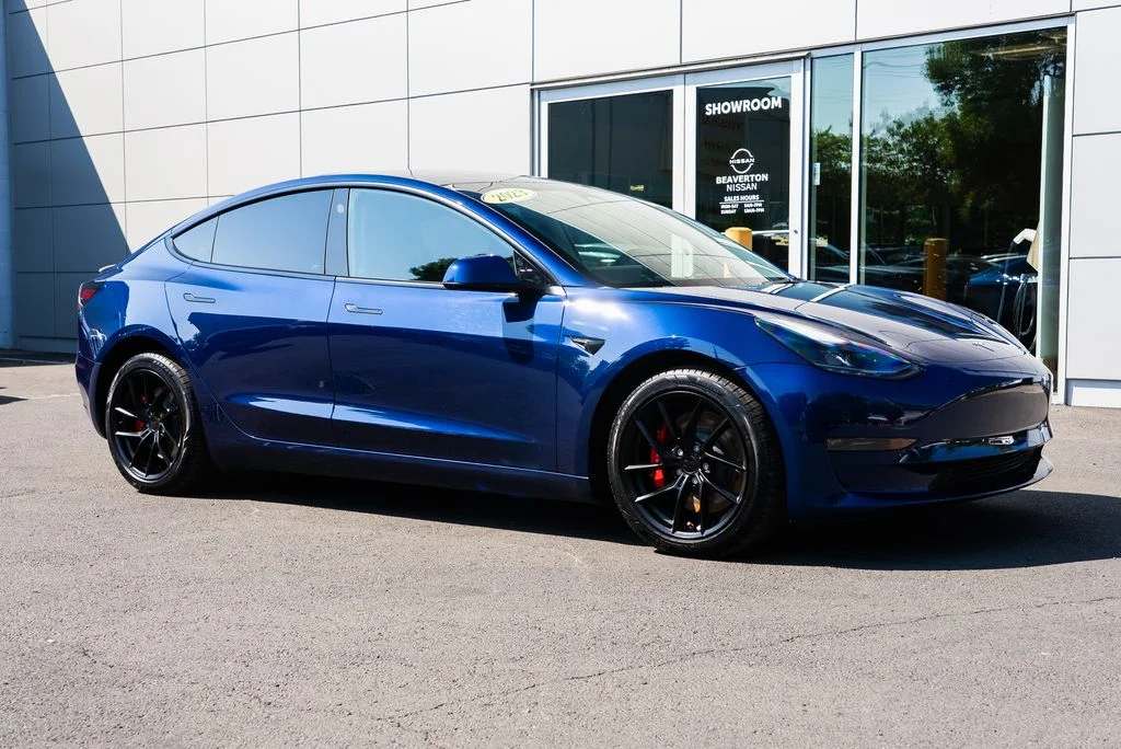 Used 2023 Blue Tesla Performance image 1