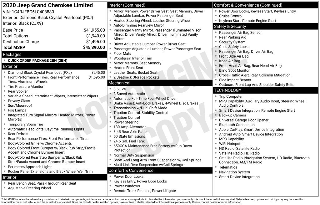 Used 2020 Black Jeep Limited image 3