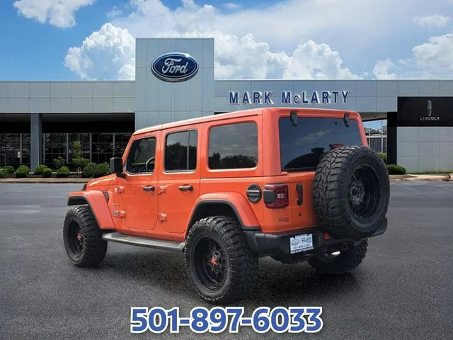 Used 2020 Orange Jeep Unlimited Sahara image 3