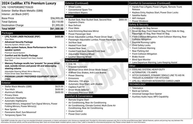 Used 2024 Black Metallic Cadillac Premium Luxury image 41