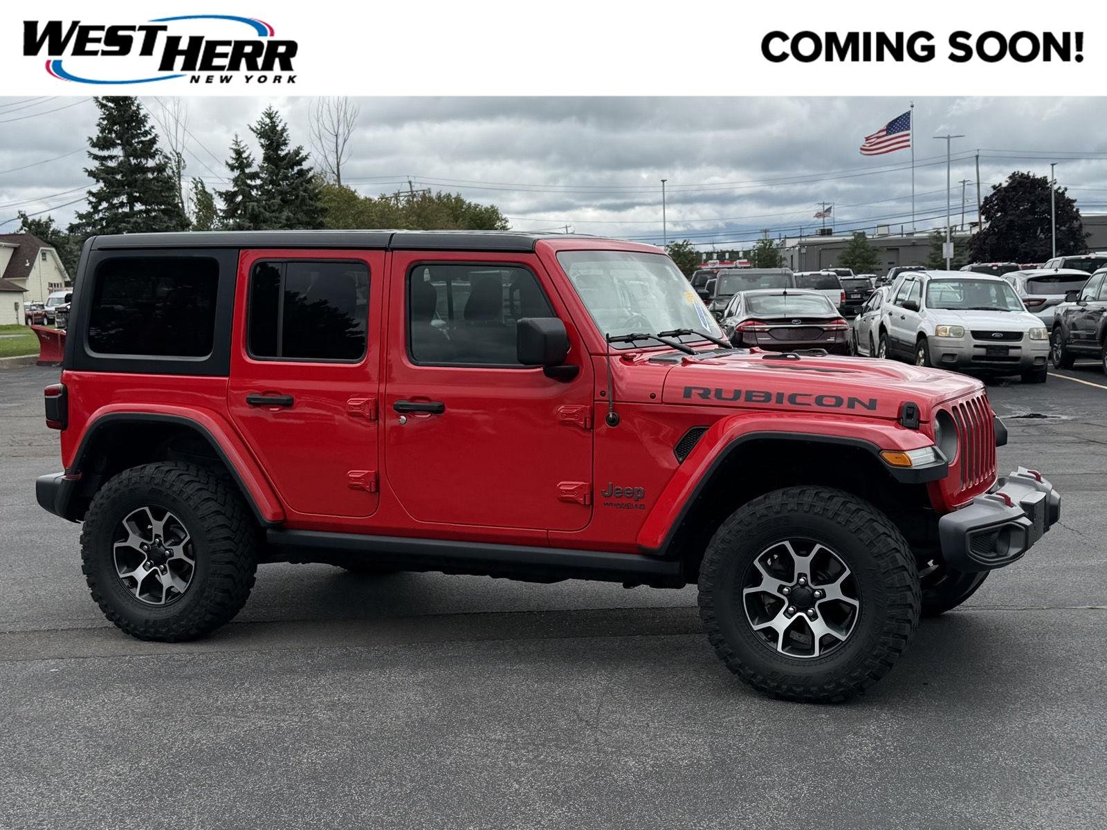 Used 2019 Firecracker Red Clearcoat Jeep Rubicon image 1
