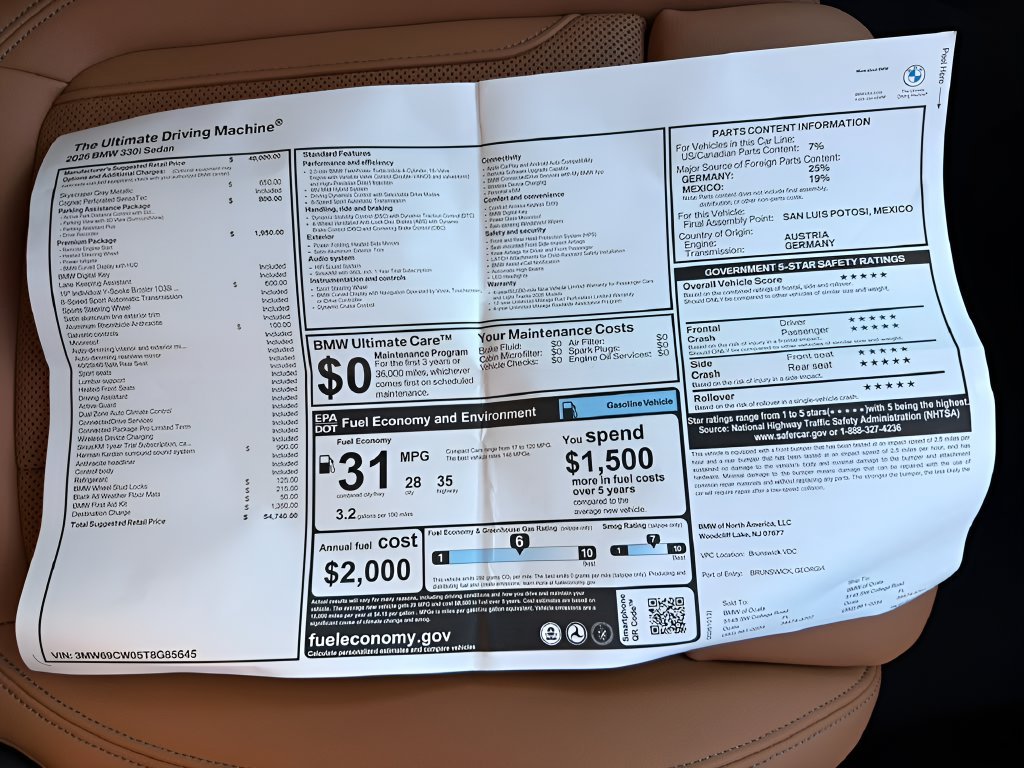 New 2026 Skyscraper Grey Metallic BMW 330i image 26