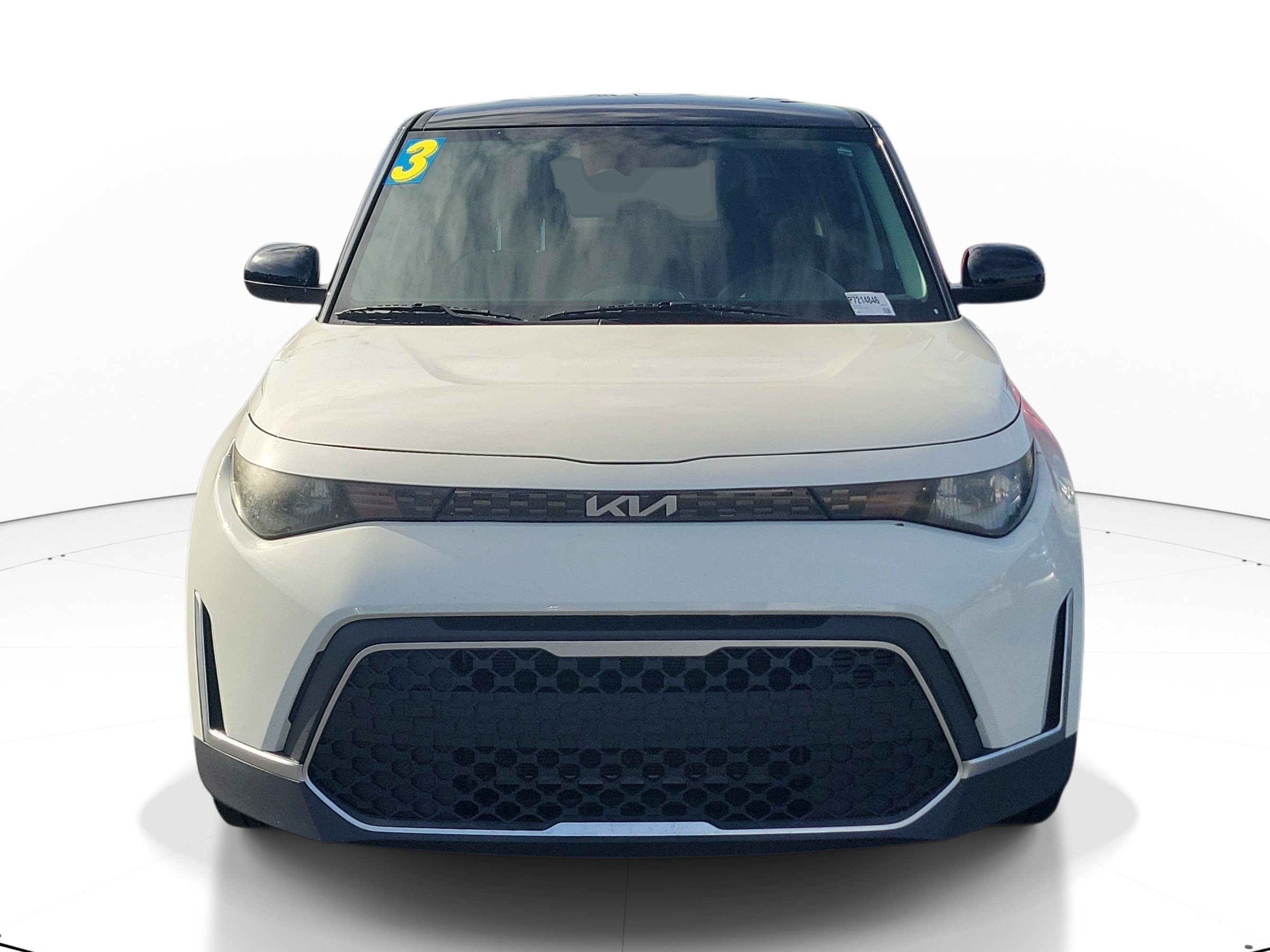 Used 2023 Clear White w/Black Roof Kia S image 2