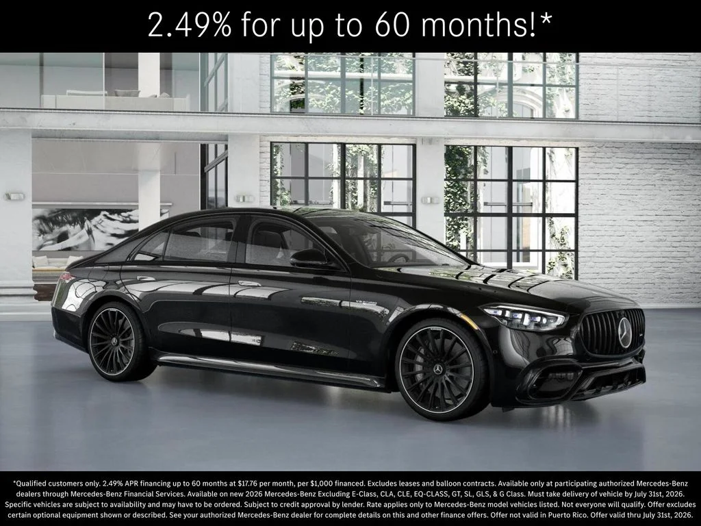 New 2026 Obsidian Black Metallic Mercedes-Benz AMG® S 63 E 4MATIC Sedan image 12