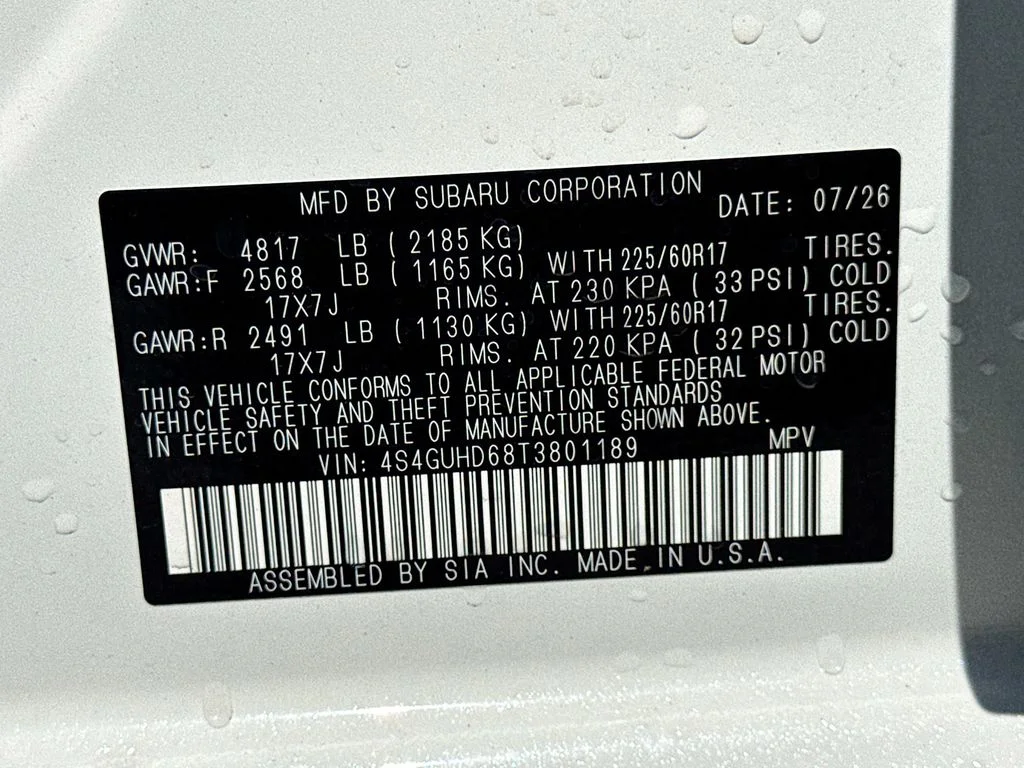 New 2026 White Subaru Premium image 40