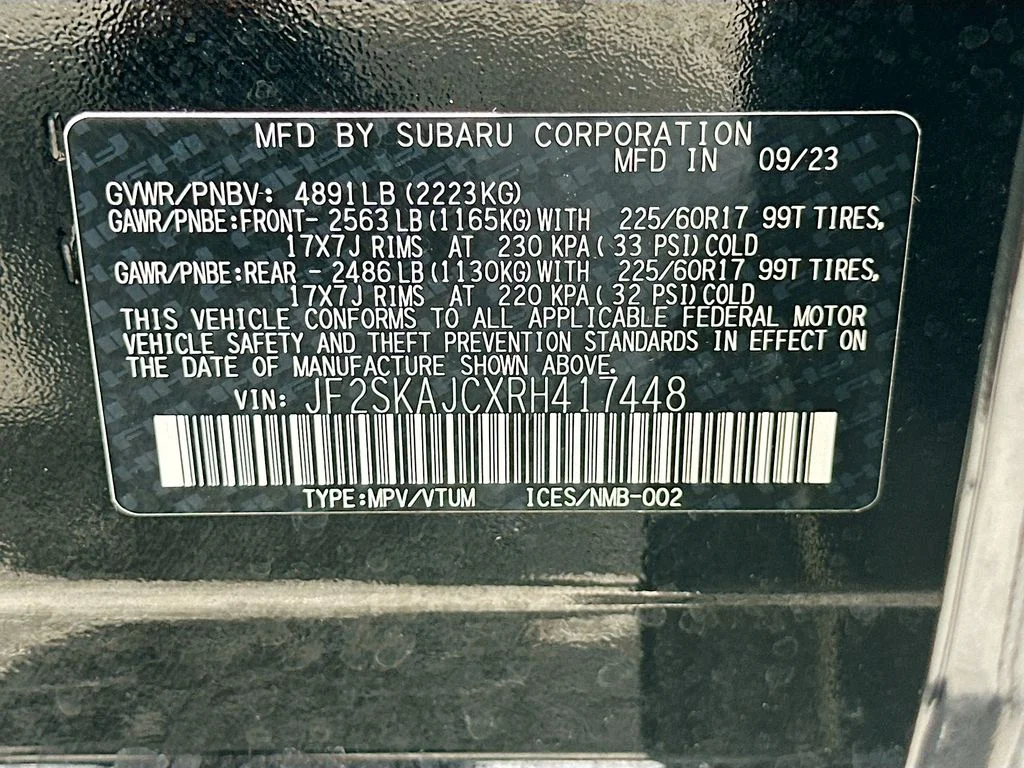 Used 2024 Crystal Black Silica Subaru Wilderness image 31