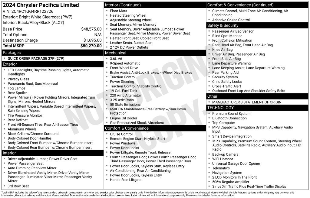 Used 2024 White Chrysler Limited image 24
