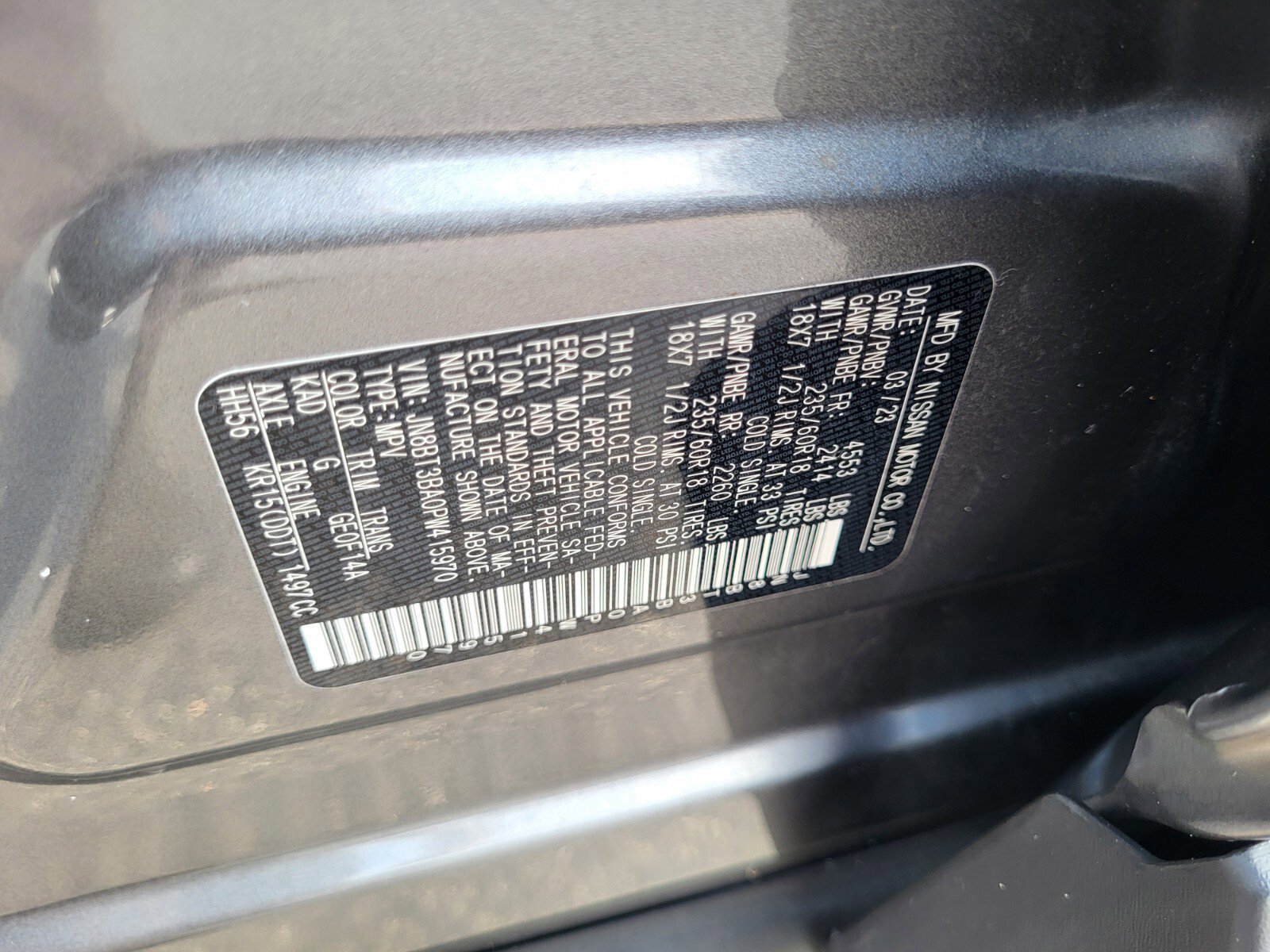 Used 2023 Gun Metallic Nissan SV image 35