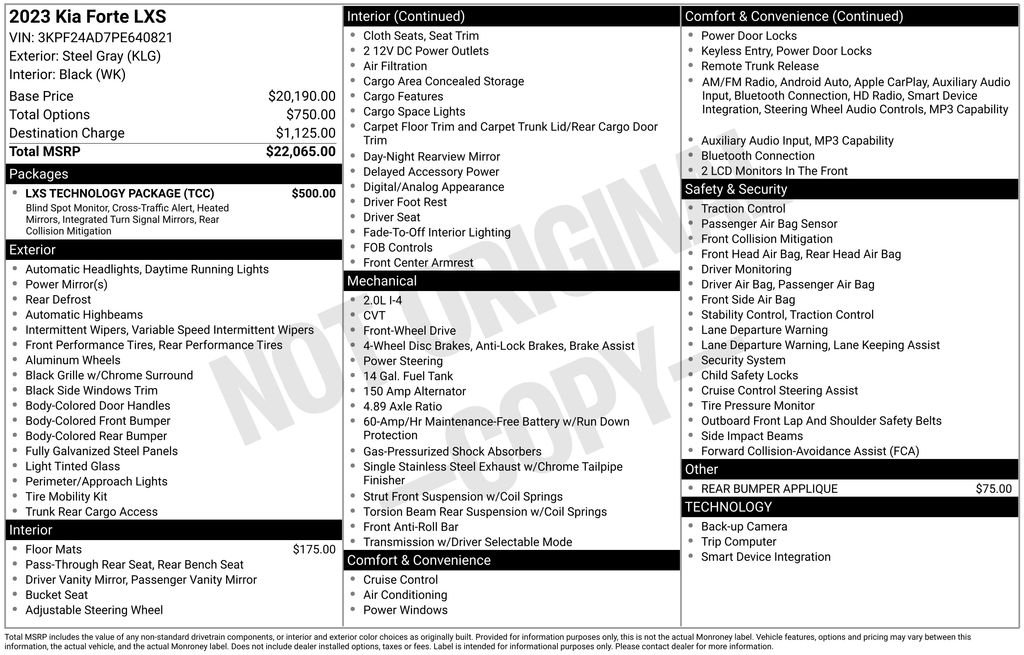 Certified Used 2023 Gray Kia LXS image 8