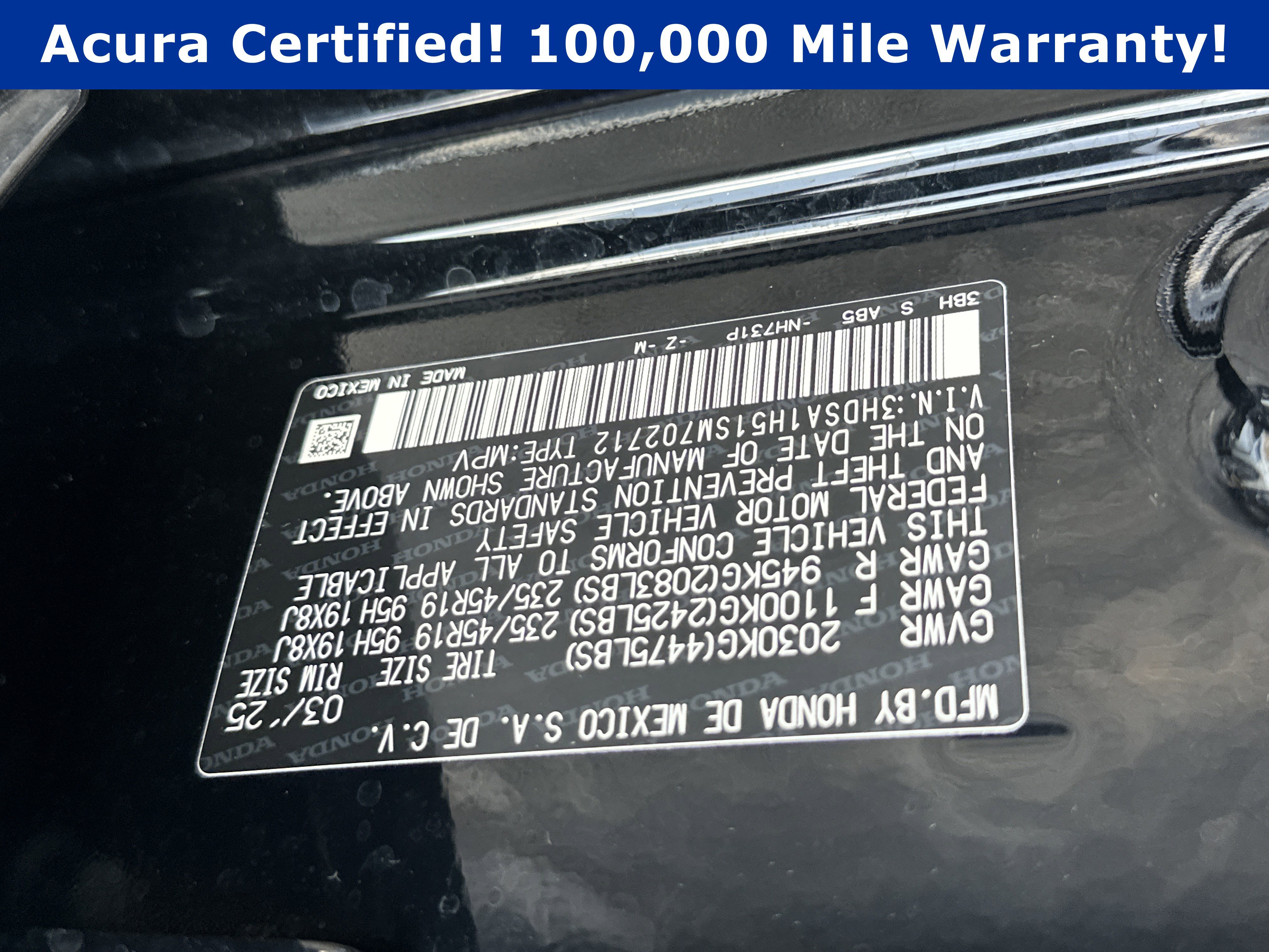 Used 2025 Crystal Black Pearl Acura w/A-Spec Package image 38