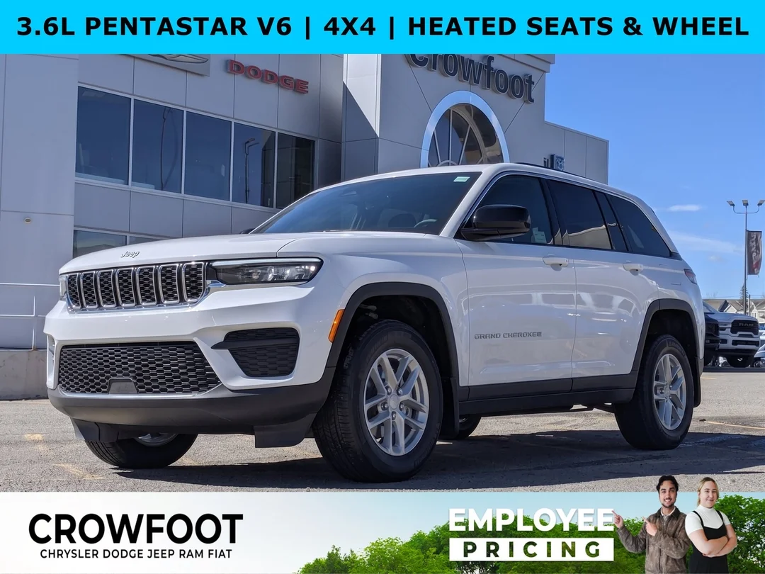 New 2026 White Jeep Laredo - - 4x4 - Classic Theme - 8.4-inch Touchscreen - Heated Seats & Steering Wheel & More! image 1