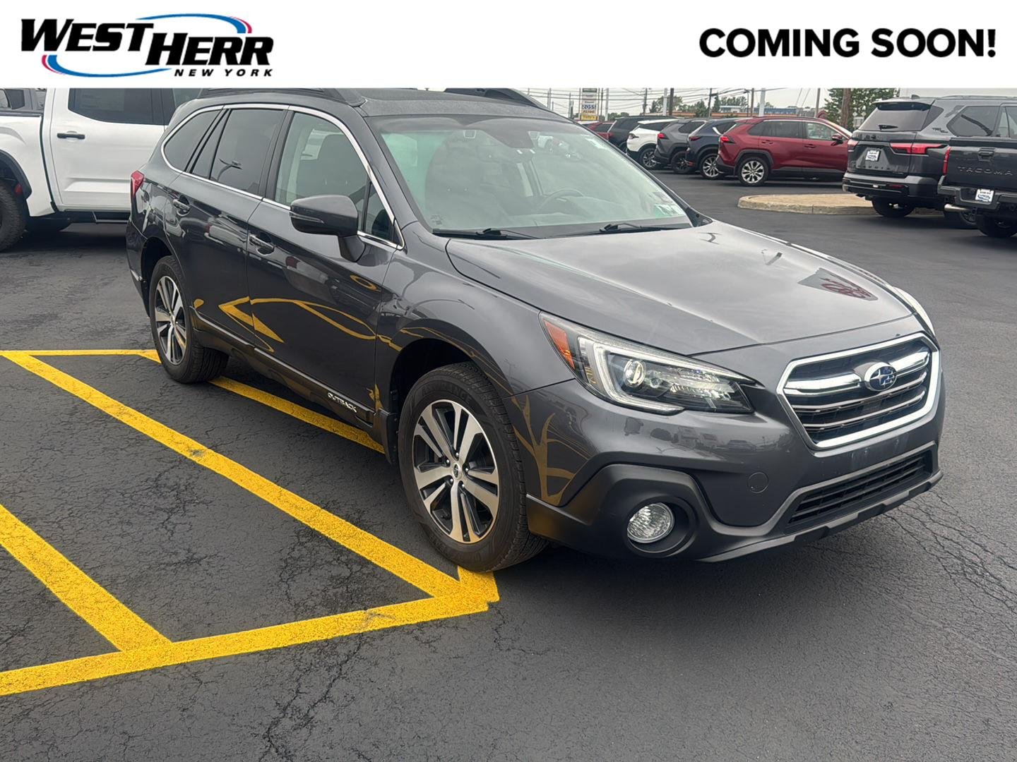 Used 2018 Magnetite Gray Metallic Subaru Limited image 1