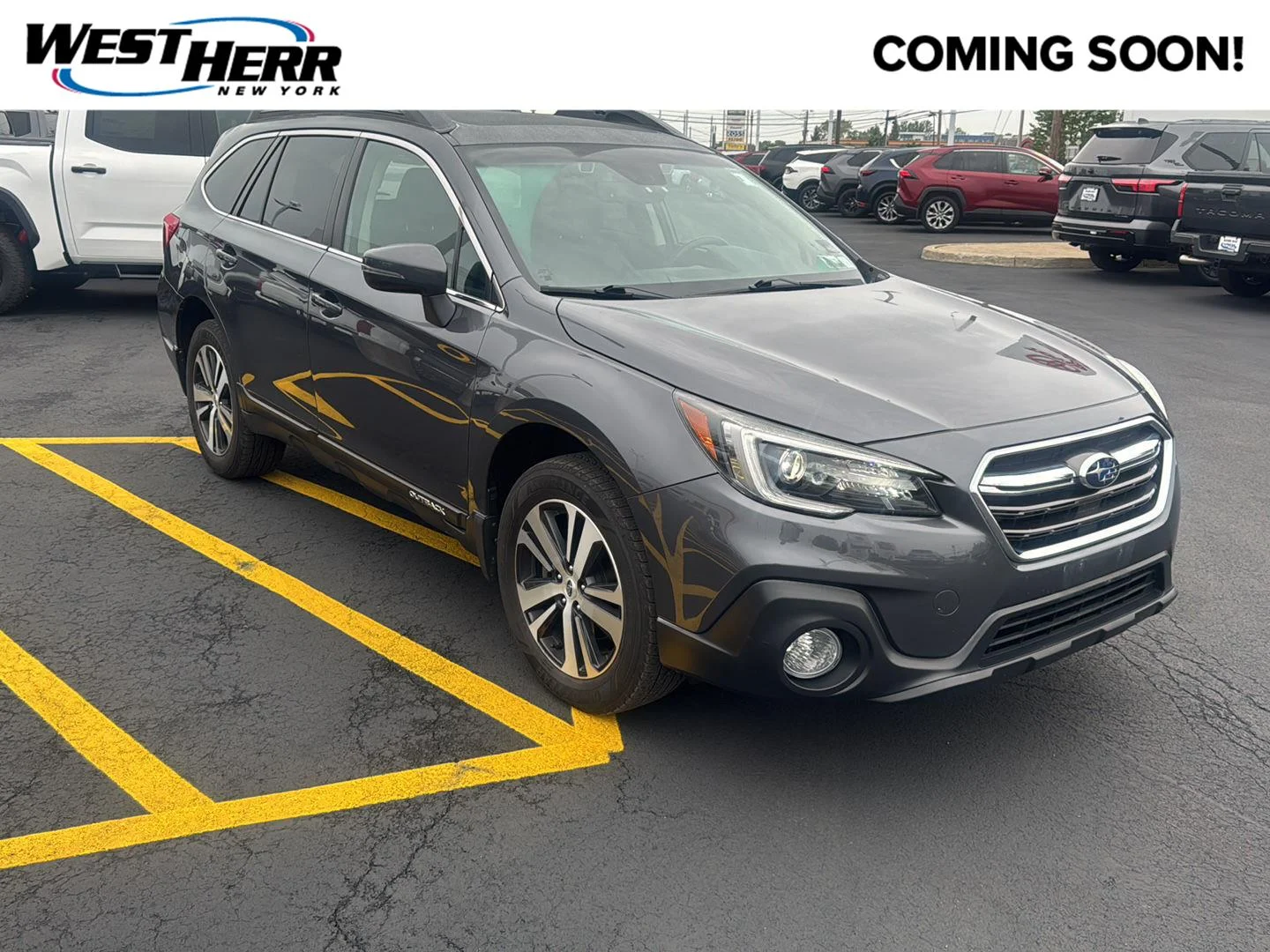 Used 2018 Magnetite Gray Metallic Subaru Limited image 1