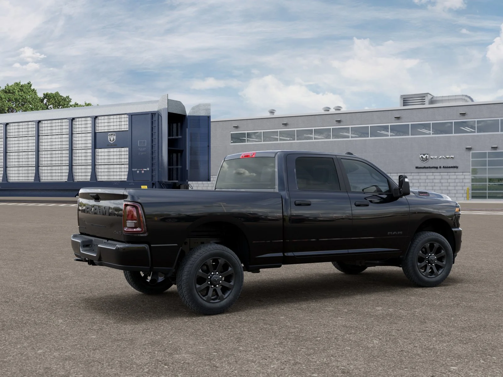New 2026 Diamond Black Crystal Pearl-Coat Exterior Paint RAM Big Horn image 2