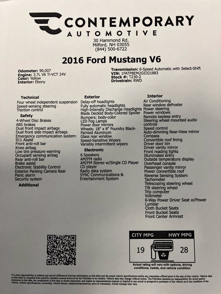 Used 2016 Yellow Ford V6 image 32
