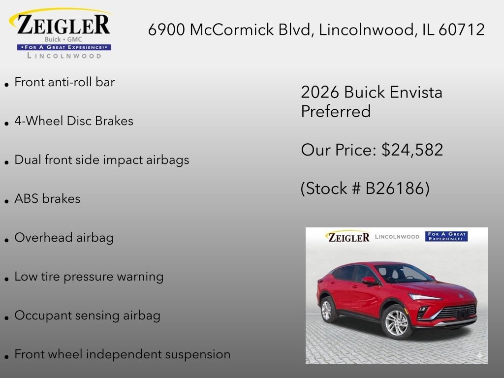 New 2026 Brilliant Red Buick Preferred image 24