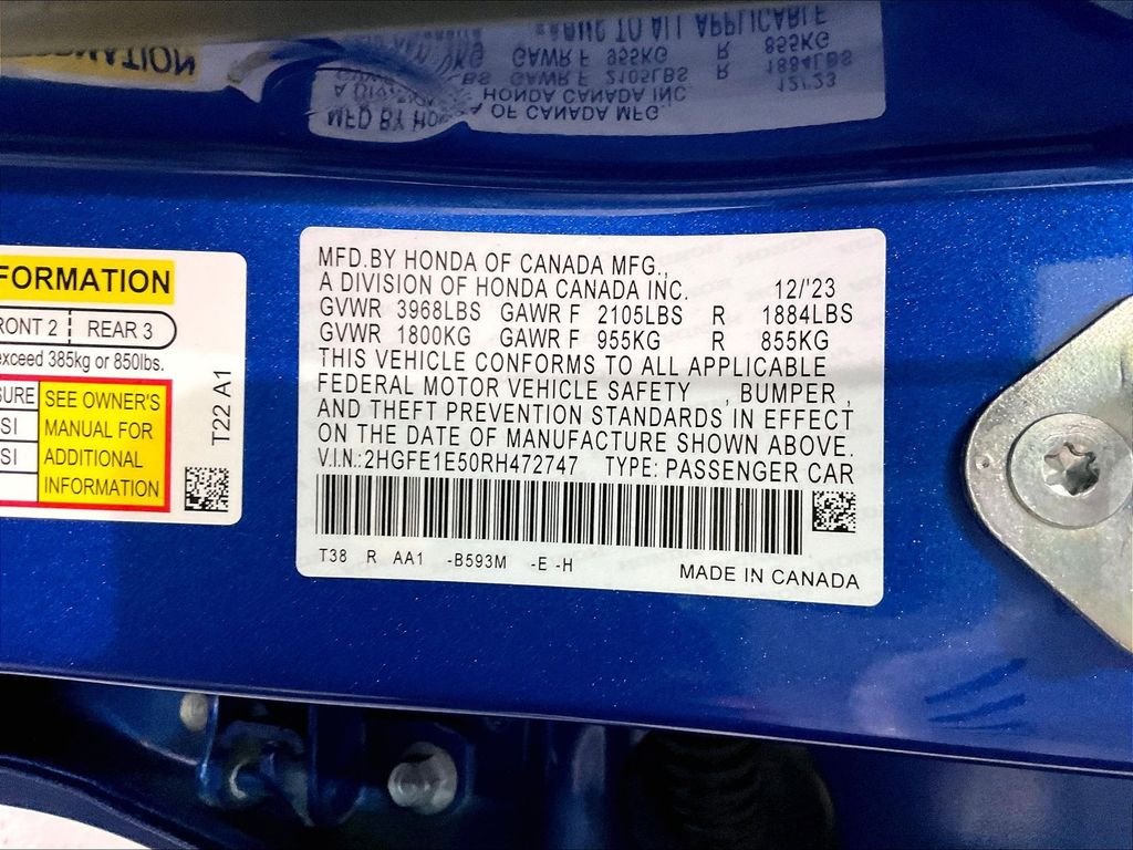 Used 2024 Blue Honda Base image 34
