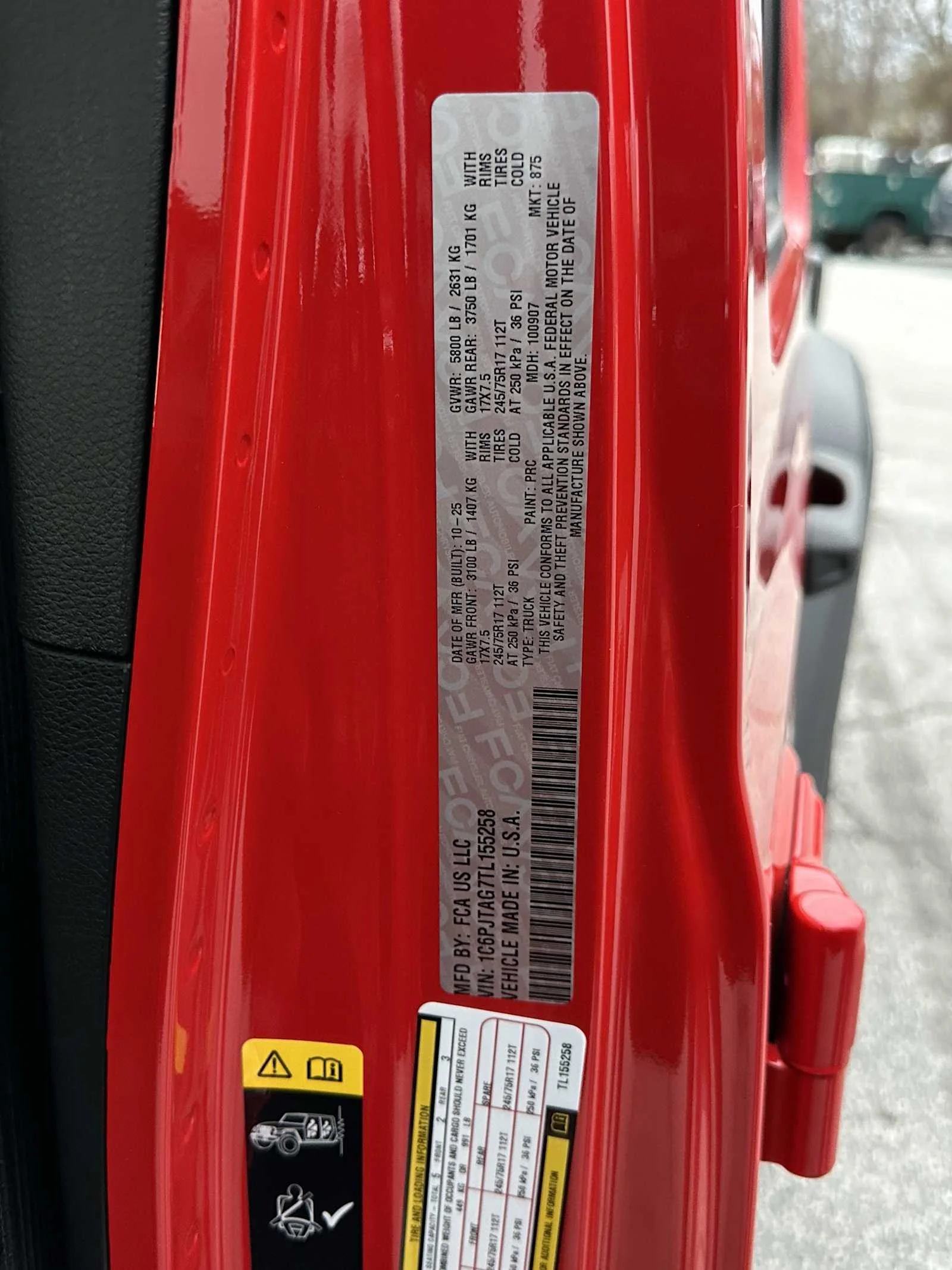 New 2026 Firecracker Red Clear-Coat Exterior Paint Jeep Sport S image 28