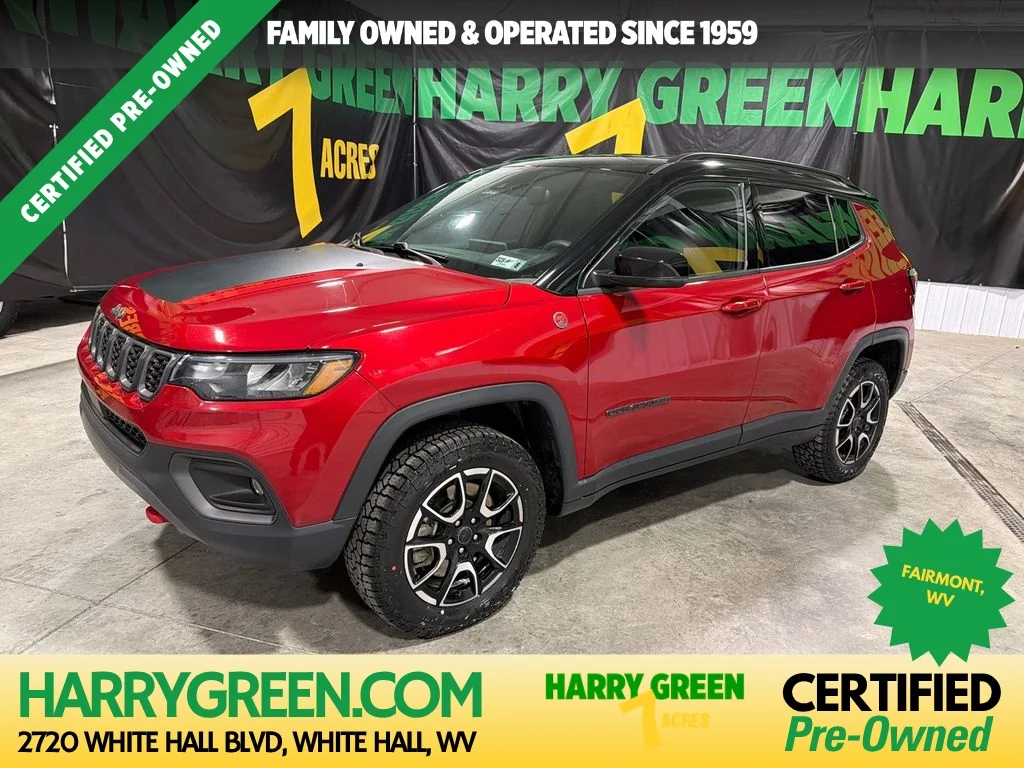 Certified Used 2025 Red Hot Pearlcoat Jeep Trailhawk image 1