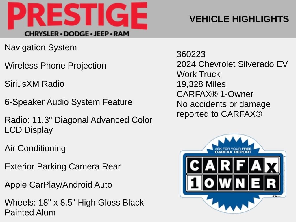 Used 2024 Chevrolet Silverado EV Work Truck with VIN 1GC10VEL7RU205308 for sale in Las Vegas, NV