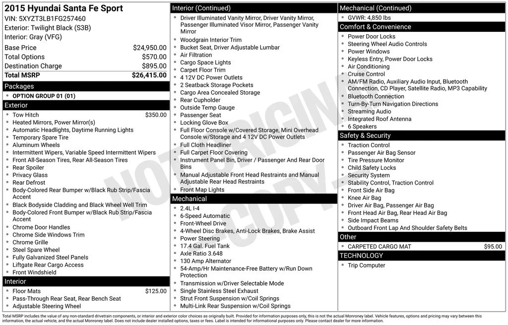 Used 2015 Twilight Black Hyundai Base image 32