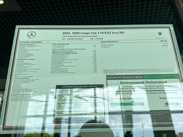 New 2026 Obsidian Black Metallic Mercedes-Benz Cargo 170 WB image 30