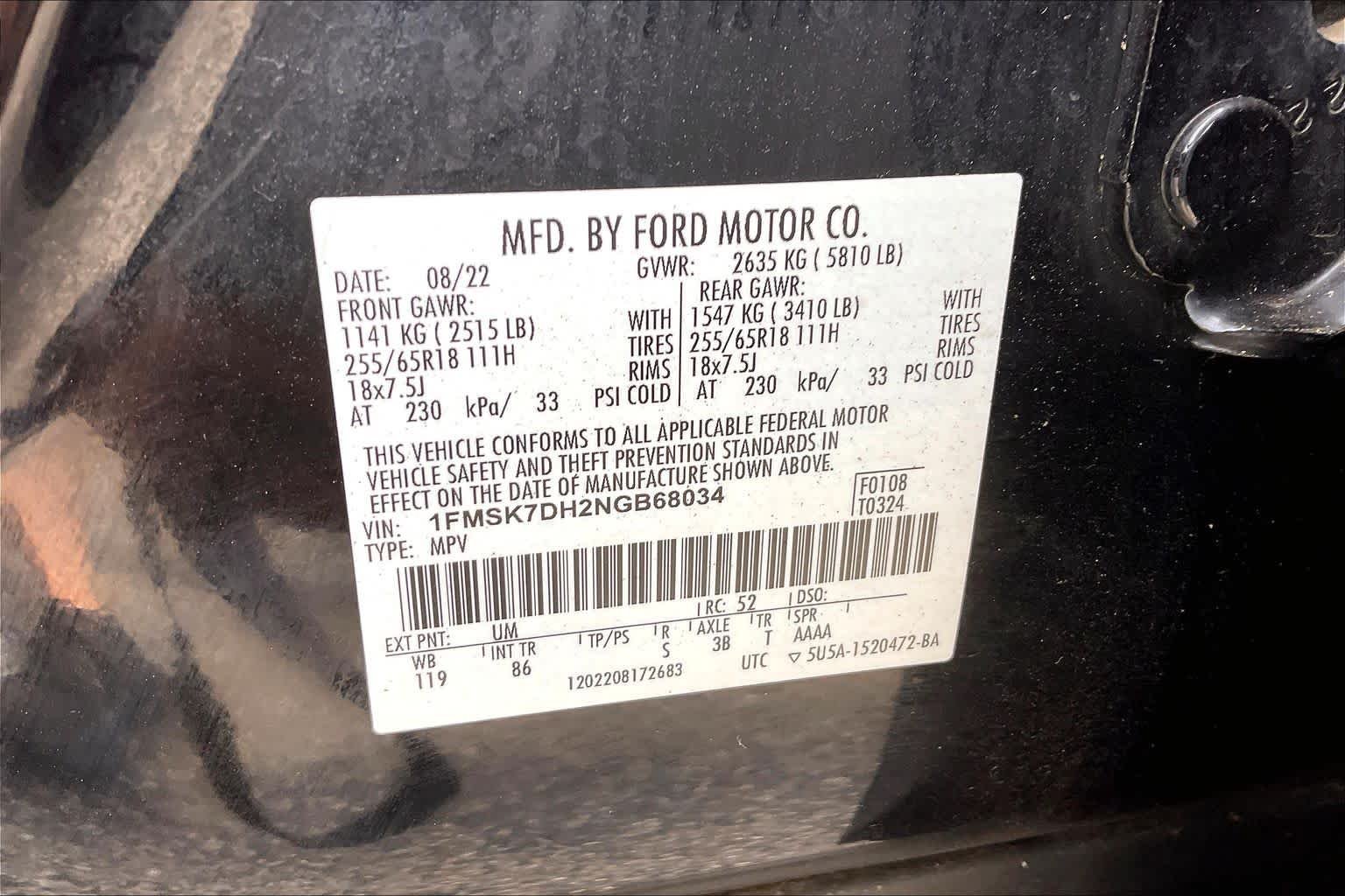 Used 2022 Agate Black Metallic Ford XLT image 33
