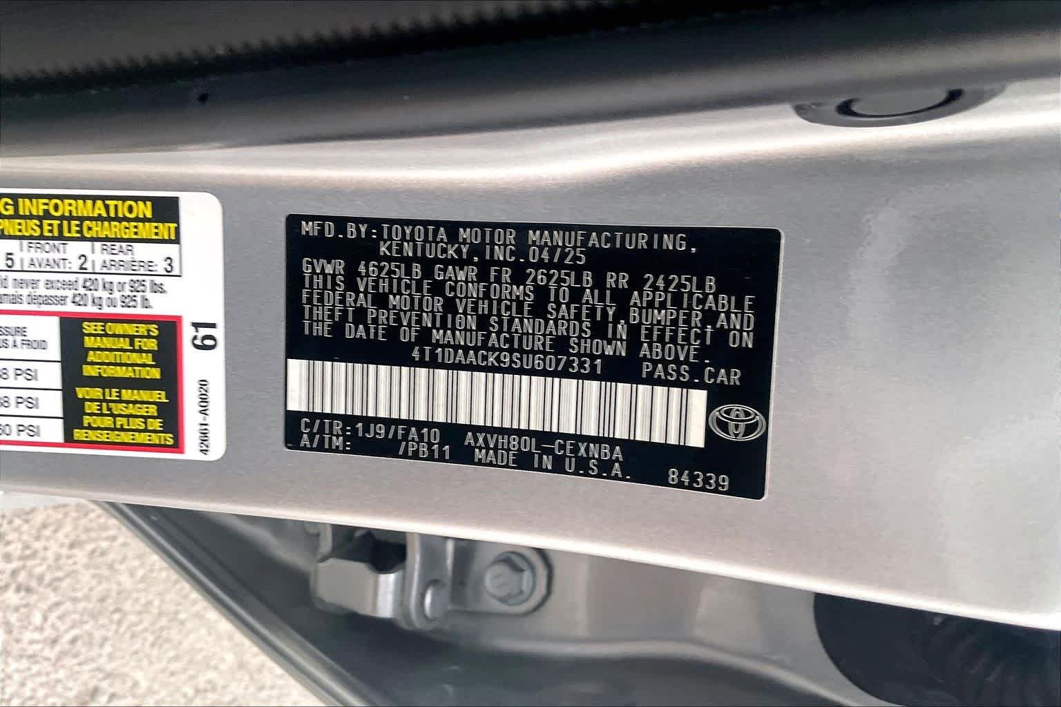 Used 2025 Celestial Silver Metallic Toyota LE image 34