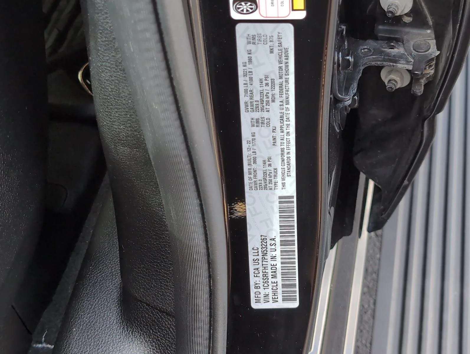 Used 2023 Diamond Black Crystal Pearlcoat Ram Limited image 12