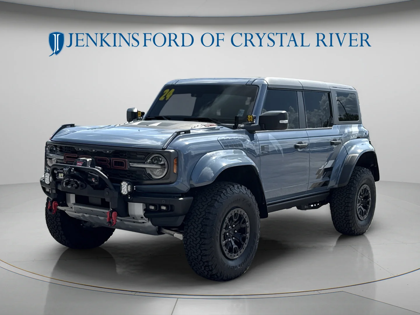 Used 2024 Azure Gray Metallic Tri-Coat Ford Raptor image 10