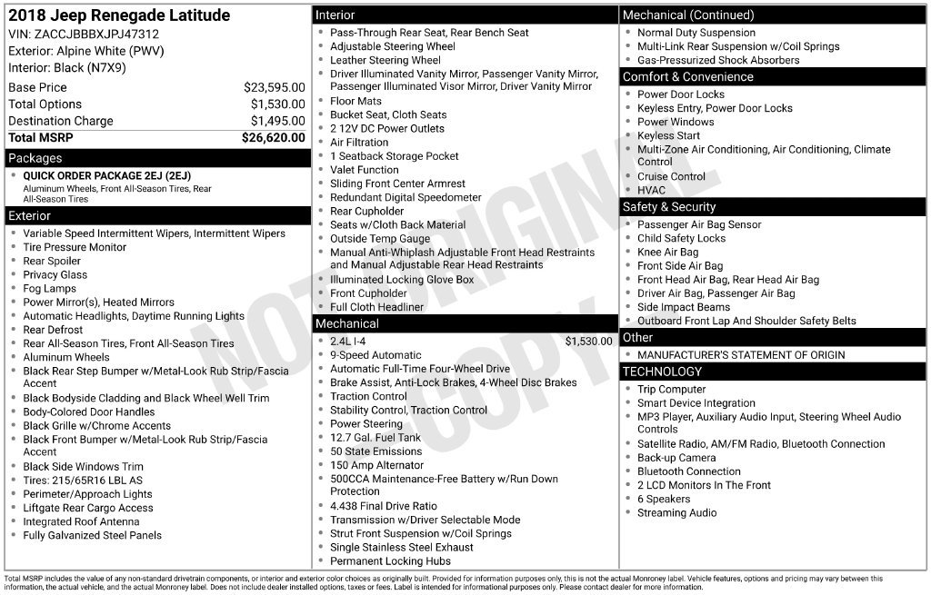 Used 2018 White Jeep Latitude image 26