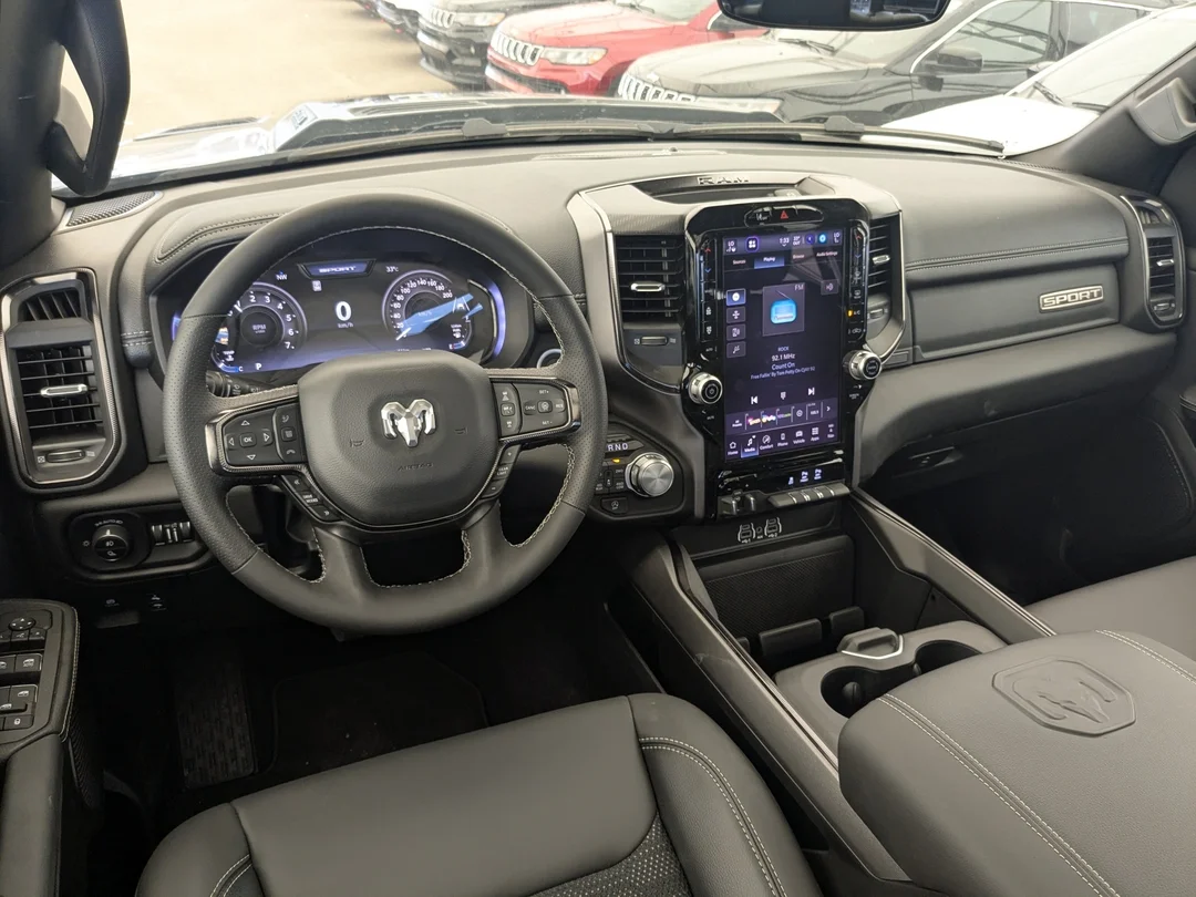 New 2026 Black RAM Sport - - 4x4 - 3.0L Hurricane Twin Turbo - Pano Sunroof - Sport Perf Hood - Trailer Brake & More! image 24